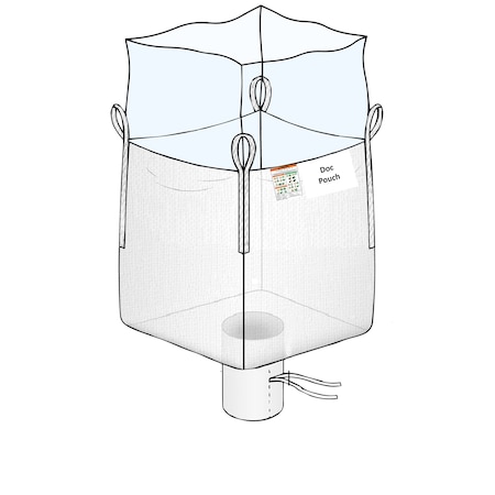 Durasack 3000 lbs. dry material Bulk Bags, White, 50 PK BB-40UDS